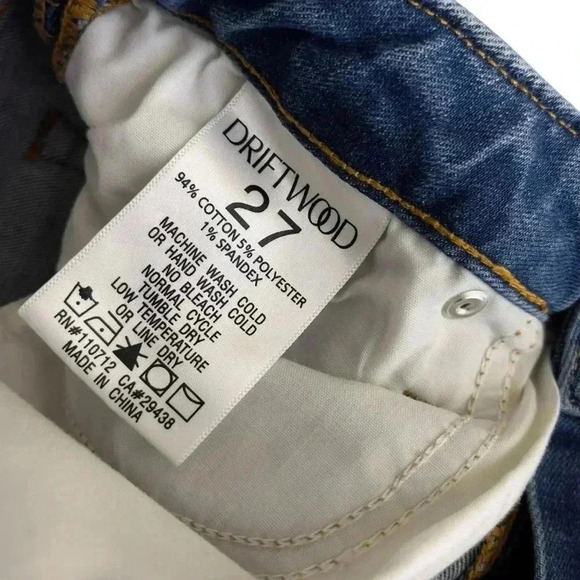 Free People Driftwood Jackie Stripe High Rise Denim  Blue Jeans Size 27 - Picture 11 of 11